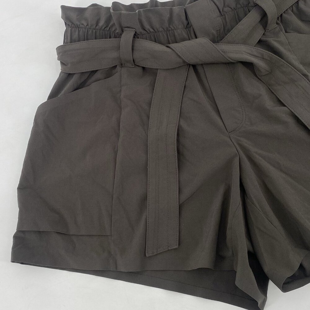 ATHLETA Women’s Size 8 Skyline Paper Bag Belted Shorts in Arbor Olive 29292 - Picture 5 of 13